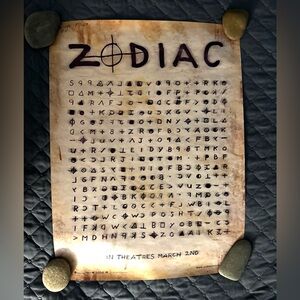 Zodiac Original 24x18.5 Promotional Movie Poster